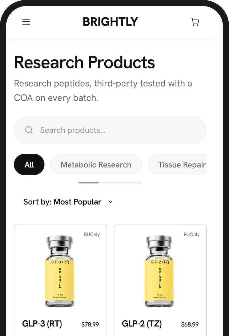 The Brightly catalog on a phone